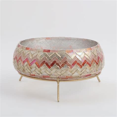 Buy Mabel Decor Glass Mosaic Patterned Decorative Bowl from Home Centre ...