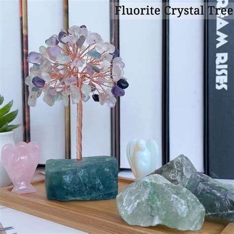 Buy DUQGUHO Crystal Tree Fluorite Healing Crystal Gemstone Money Tree ...