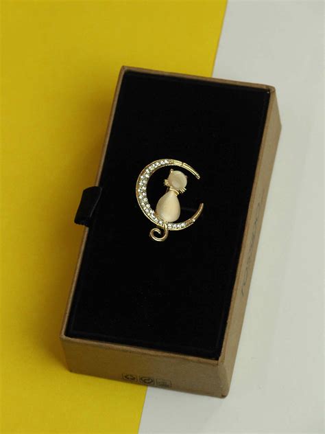 Crescent Moon Brooch