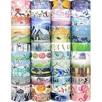 KOVANO 48 Rolls Washi Tape Set,Decorative Masking Adhesive Tape for DIY ...