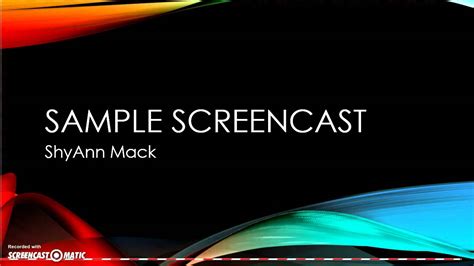 Screencast Example 的图像结果