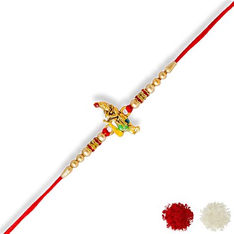 Lord Krishna Rakhi with Roli Chaval and Rakshabandhan Gift Card For Me ...