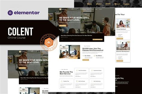 Colent- Online Course Elementor Template Kit