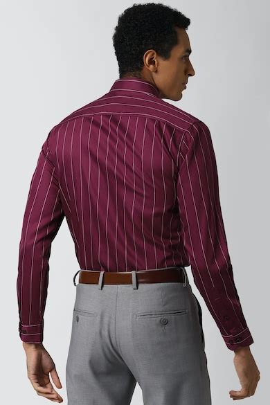 Buy Men Purple Slim Fit Full Sleeves Formal Shirt Online - 606159 ...