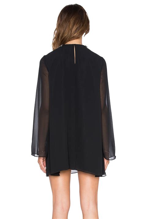 BCBGeneration Embellished Collar Mini Dress in Black | REVOLVE