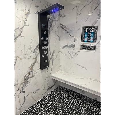 Votamuta LED Light Rainfall Waterfall Shower Head India | Ubuy