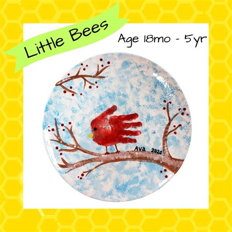 Paint & Storytime: Handprint Heart Plate - Busy Bees Pottery & Arts ...
