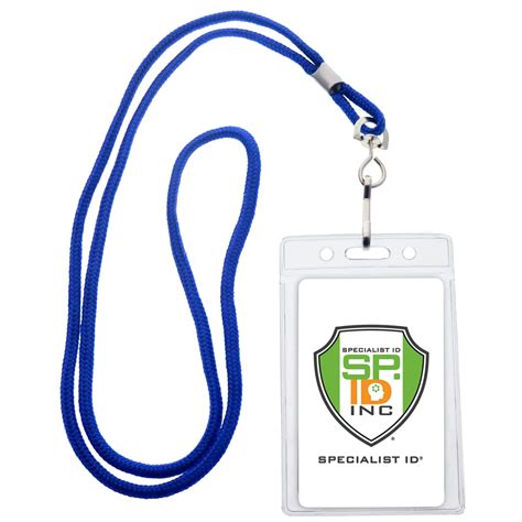 25 Pack - Premium Name Tag Badge Holders with Lanyards - Vertical Clear ...