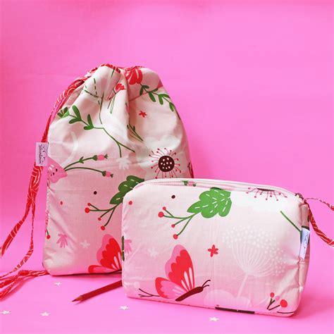 Drawstring Bag and Pouch Combo with Waterproof Lining || Multipurpose ...