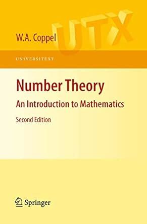 Buy Number Theory: An Introduction to Mathematics (Universitext) Book ...