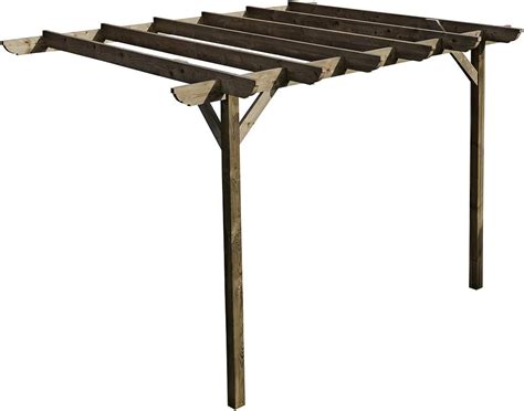 Buy Wooden Garden Lean-to Pergola Kit - Corbel Design Shade Canopy ...