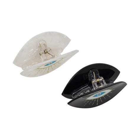 Set of 2 Evil Eye Decorative Trays – Black & White Resin Accent Plates ...