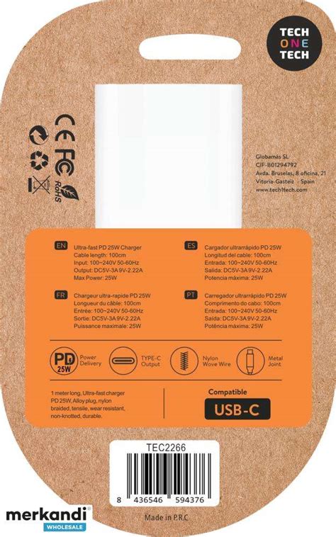 Ultra-fast 25W charger PD cable USB C white - Spain, New - The ...