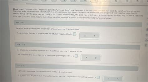 Solved Blood types: The blood type 0 negative is called the | Chegg.com