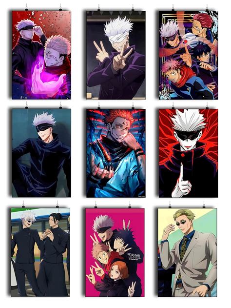 Times Comic Pack Of 9 Jujutsu Kaisen Anime wall Poster | Jujutsu Kaisen ...