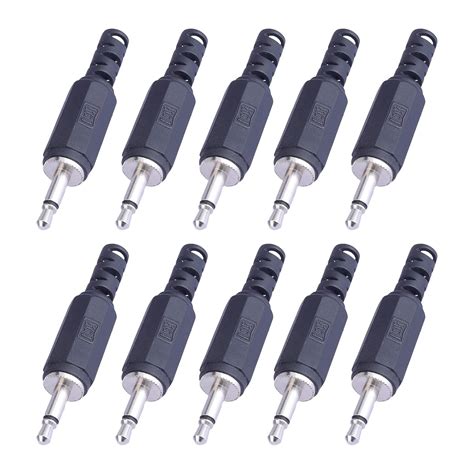 MX EP 3.5mm Aux Mono Male plug Connector Copper Plated with plastic cap ...