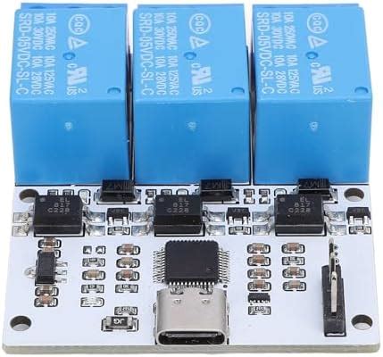 3 Channel USB Relay Module, Type C to Serial Port Control Relay Module ...