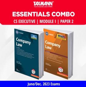 Taxmann's ESSENTIALS COMBO For CS Executive | June/Dec. 2023 Exams ...