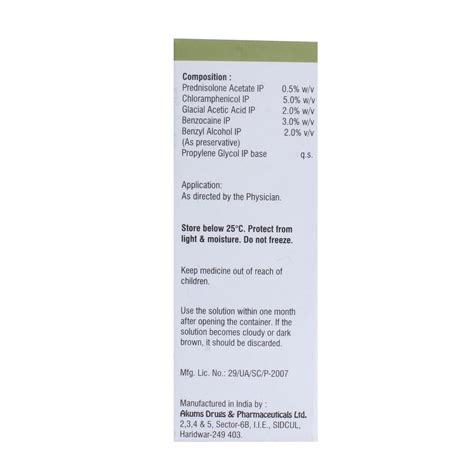 Mixbiotic-AC Ear Drops 5 ml Price, Uses, Side Effects, Composition ...