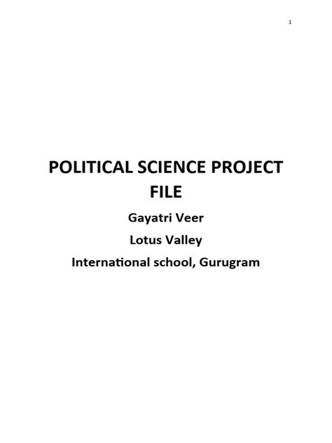 Image result for Political Science Project File