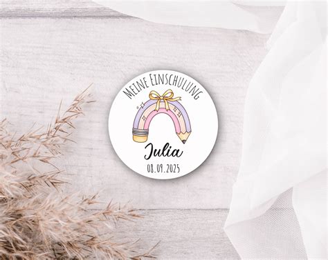 24 personalisierte Sticker Meine Einschulung