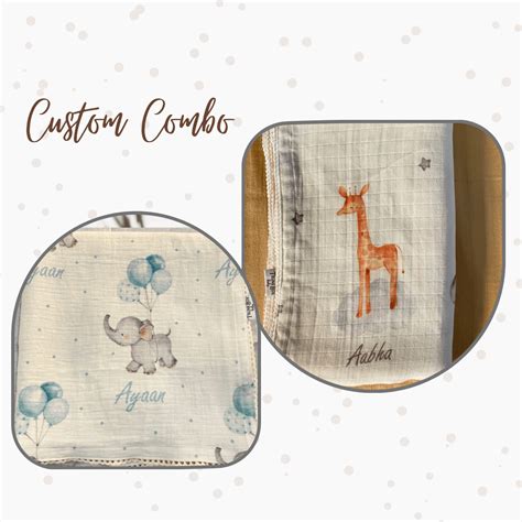 Customised Swaddle Combo - Personal & Comfy | Trunk Box Baby