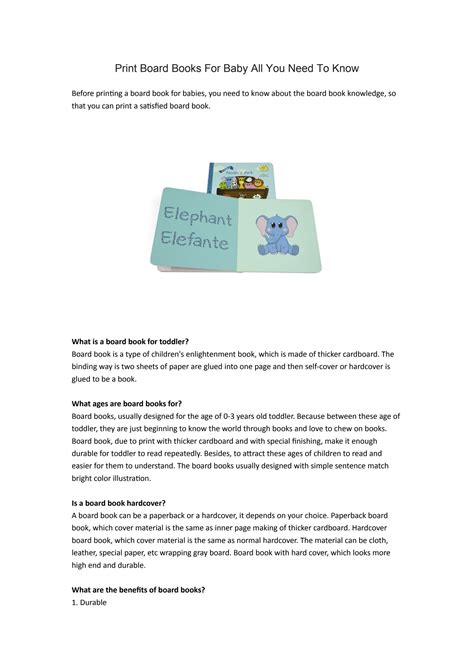 Printing Board Books For Baby All You Need To Know by chinaprinting4u ...