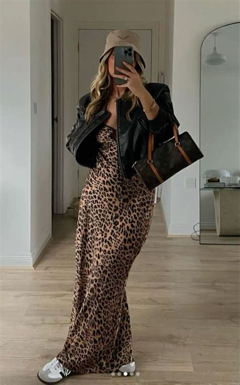 Cheetah Print Dress Outfit Women’s | Fall fashion outfits, Printed ...