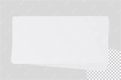 Stack of white rectangle stickers badge | Premium PSD