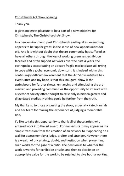 Closing Event Speech Sample