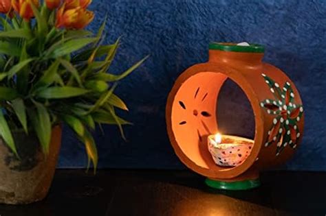 Earthen Innovation Handcrafted Terracotta Oil Diffuser/Kapoor Diffuser ...