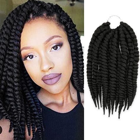 Buy 12 Inch AU-THEN-TIC 2X Jumbo Senegalese Twist Crochet Braid Hair ...