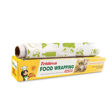 TRIDEVA Multipurpose Food Wrapping Paper Roll - 20 Meters | Eco ...