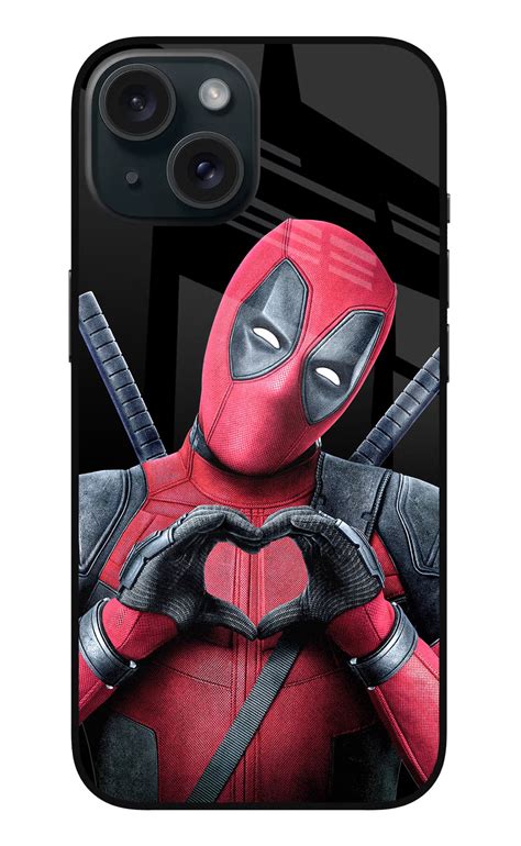 Buy Now Deadpool Glass Case for iPhone 15 Plus Online | Casekaro