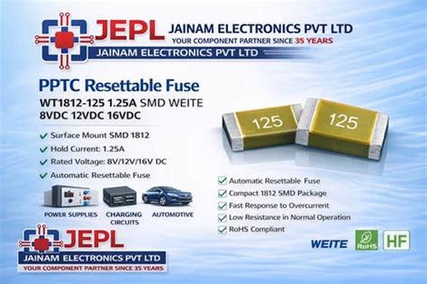 SMD PPTC Resettable Fuse - PPTC Resettable Fuse WT1812-125 1.25A SMD ...