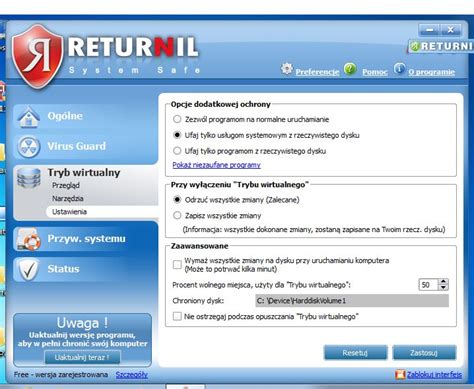Returnil virtuaalsüsteem – Arvutikaitse