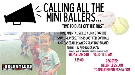 POP UP EVENT!!! DUST OFF the RUST MINI-BALLERS CLINIC , Relentless ...