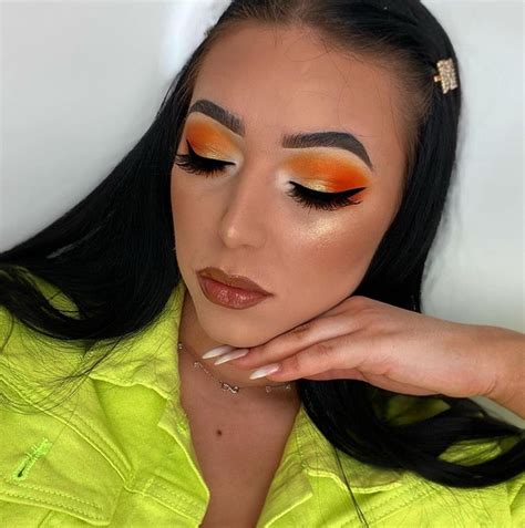 Image result for All Orange Makeup Tutorial