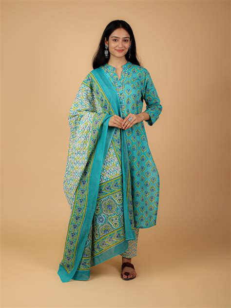 Cotton Printed Kurta Pant Set(No Dupatta) – Cotton Curio