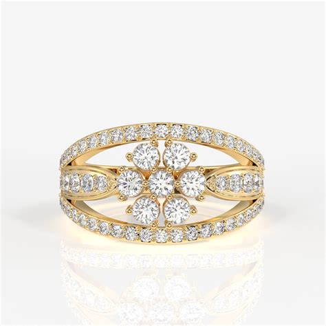 Majestic Bloom Moissanite Diamond 18k Gold Ring – Caratbazaar