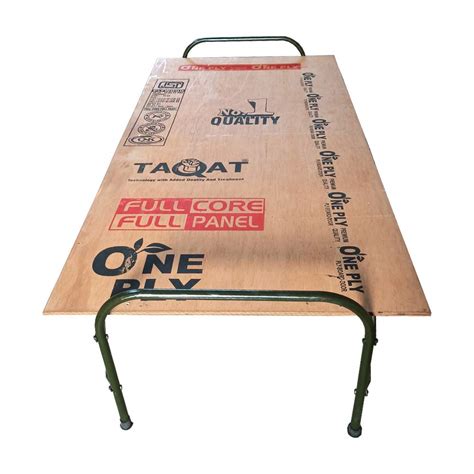 AARAM CHARPAI UDYOG Smart Plywood Folding Bed for Sleeping Strong Round ...