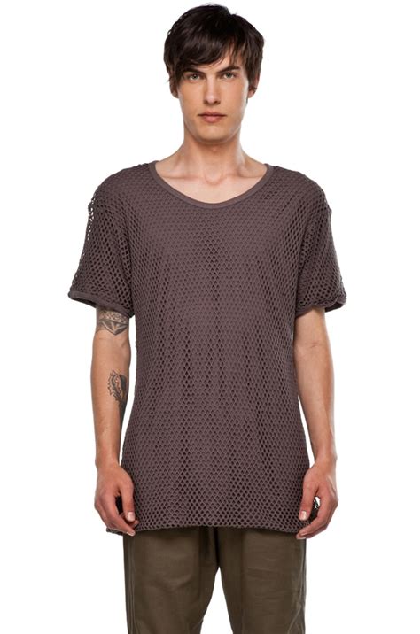 Robert Geller Mesh T Shirt in Slate | FWRD