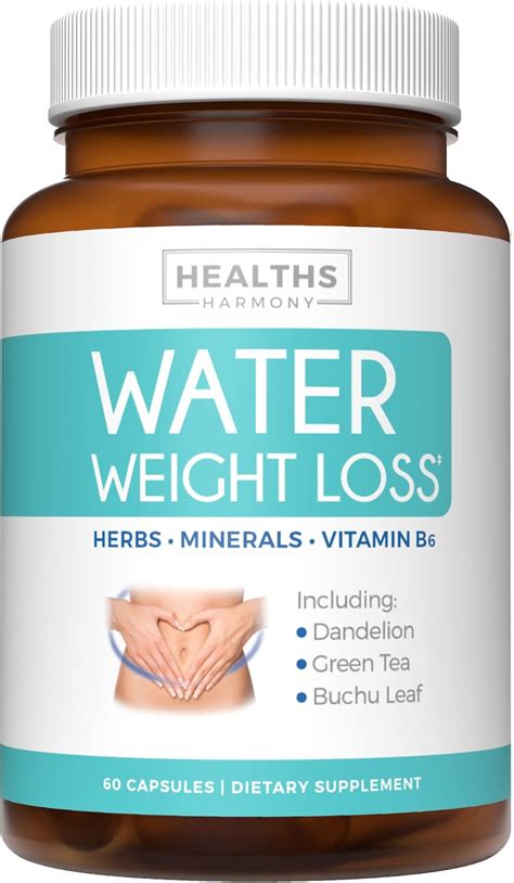 HealthsHarmony Natural Diuretic Water Pills (2 Month Supply) Relief ...