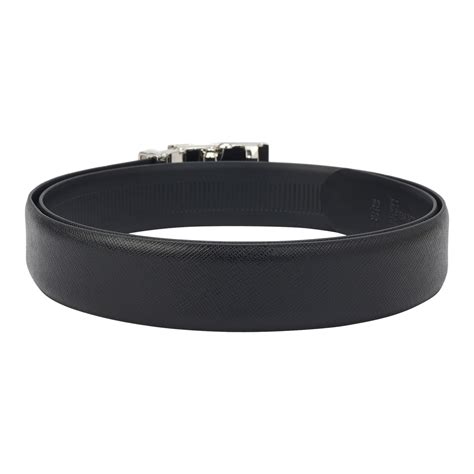 Formal Saffiano Leather Mens Belt-Black – Da Milano