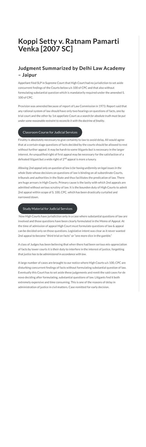 Koppi Setty v. Ratnam Pamarti Venka [2007 SC] 1j1j11uhh - Koppi Setty v ...