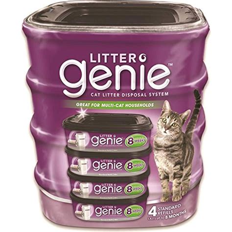 Litter Genie Refill Bags (4-Pack) | Multi-Layers of Odor-Barrier ...