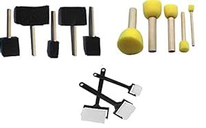 Worison Sponge Brush Combo Set of 13pc for Painting, Art and Craft ...