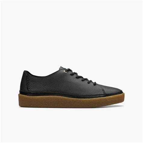 Jual CLARKS Oakpark Low Original Sneakers Pria Beeswax Leather - Black ...