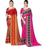 Buy ANAND Women's Combo of Georgette Sarees with Blouse Piece(Pack/Set ...