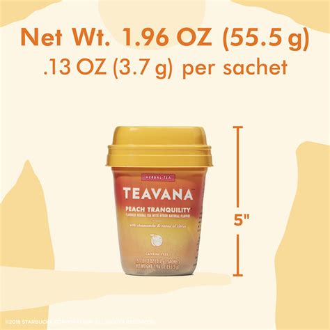 Starbucks Teavana Peach Tranquility, Herbal Tea With Chamomile and ...